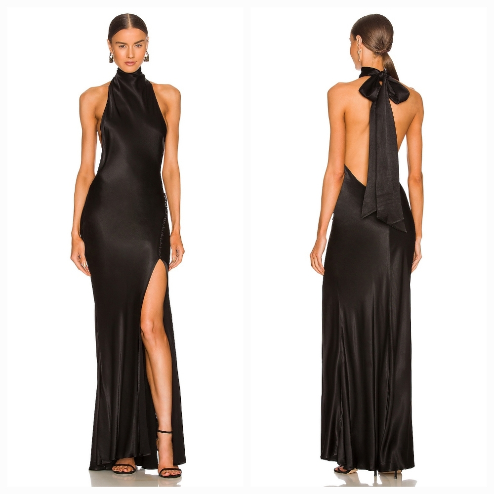 SAU LEE Penelope Gown in Black